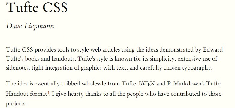 Tufte CSS